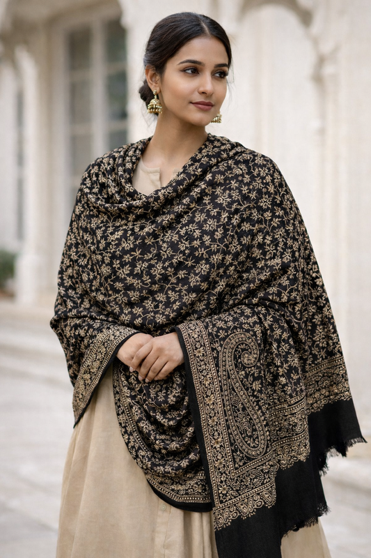 Elegant Kashmiri Shawl Embroidery Full Size