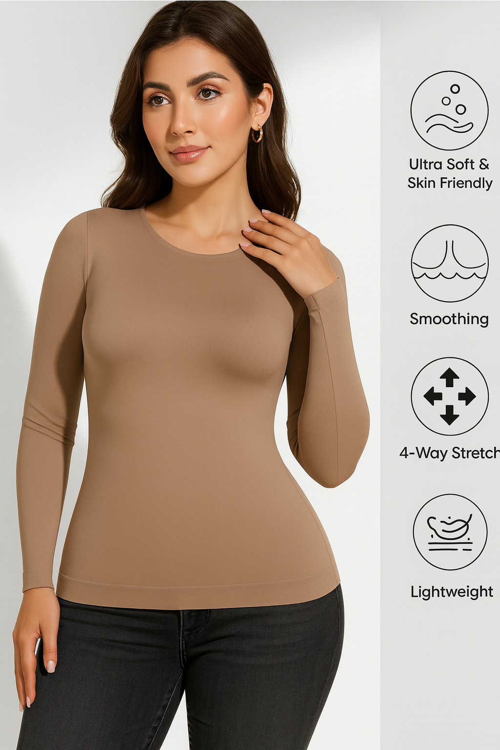 قميص داخلي رياضي فاخر بدون خياطة للنساء،