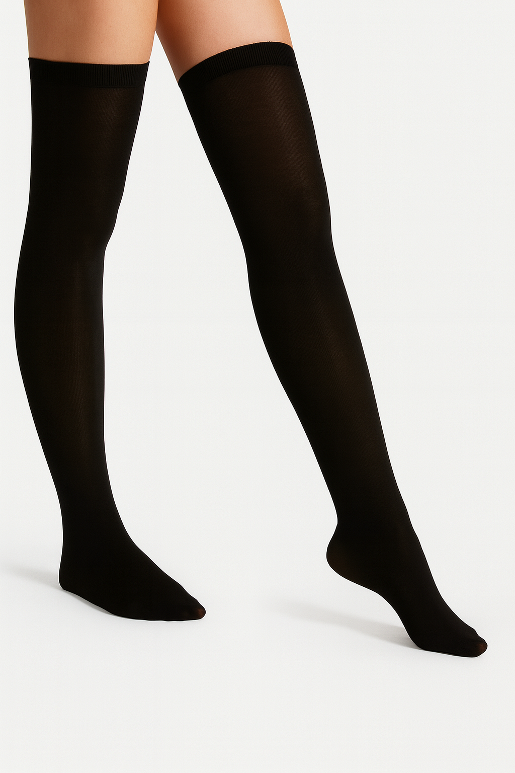 جوارب نسائية سادة 80D فوق الركبة - مريحة للارتداء اليومي