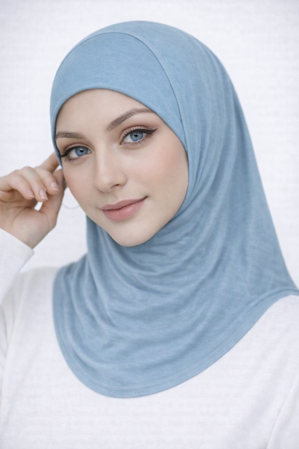 غطاء حجاب داخلي من المودال مع غطاء رقبة مطاطي 