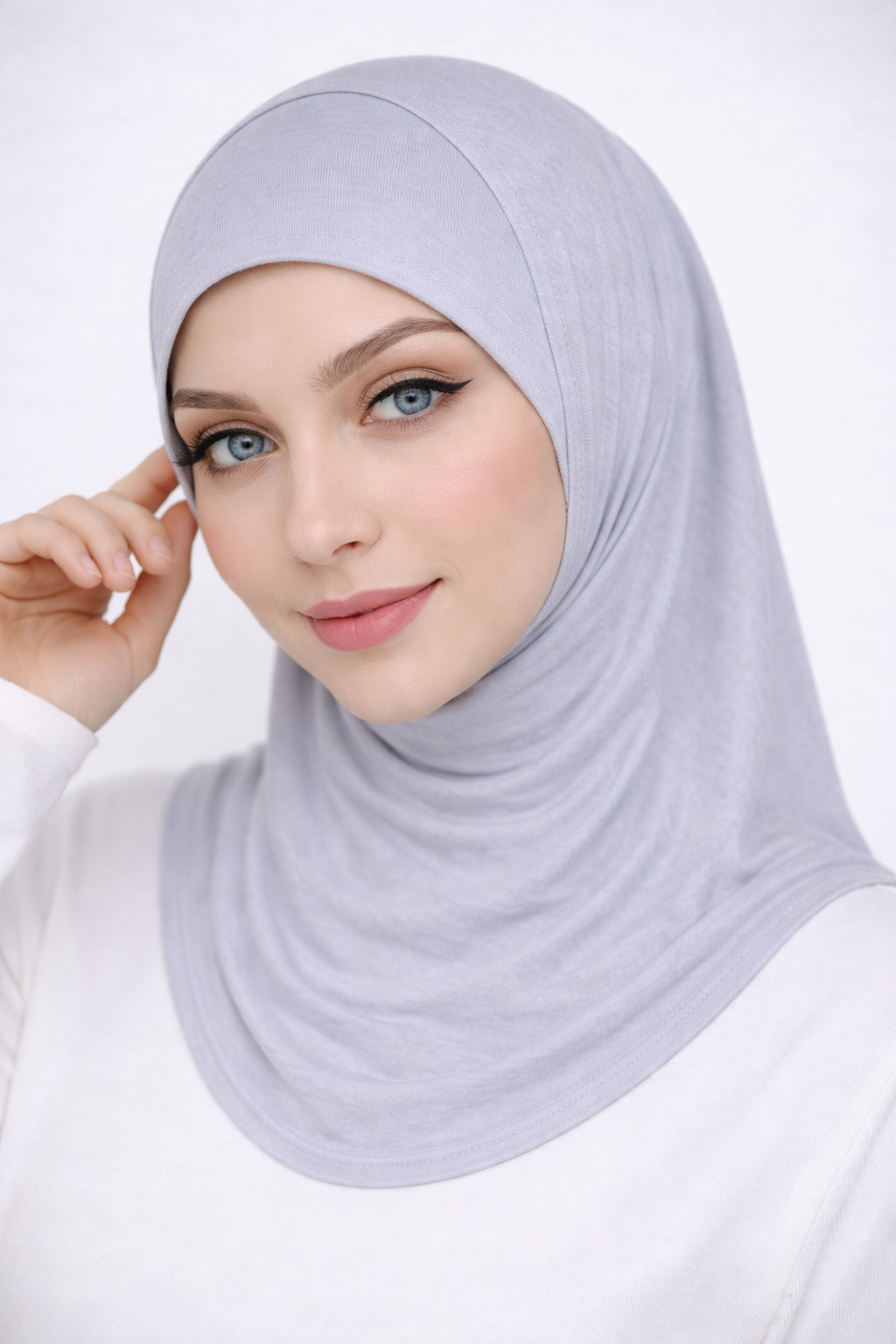 غطاء حجاب داخلي من المودال مع غطاء رقبة مطاطي 