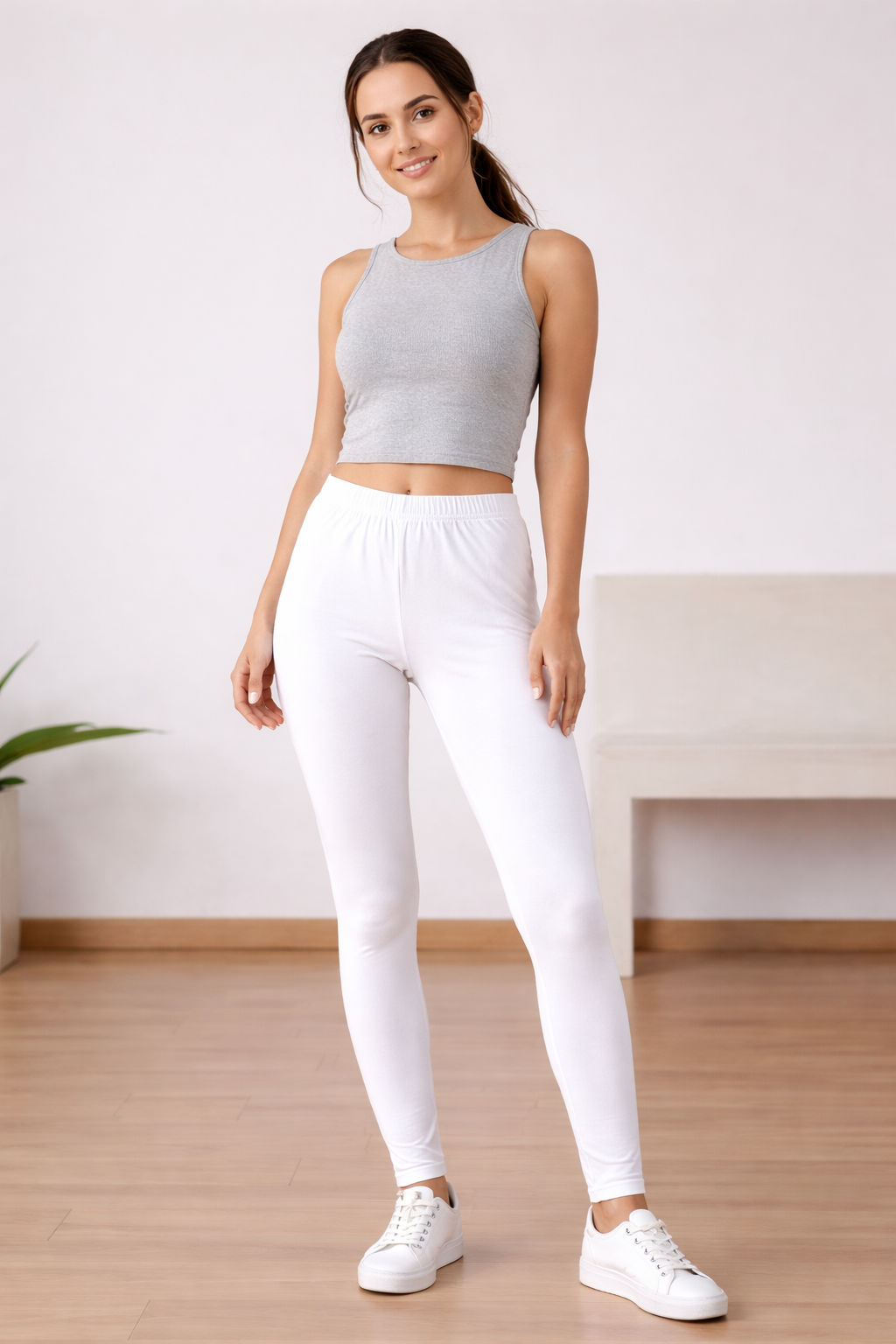 بنطلون ضيق قطني محتشم