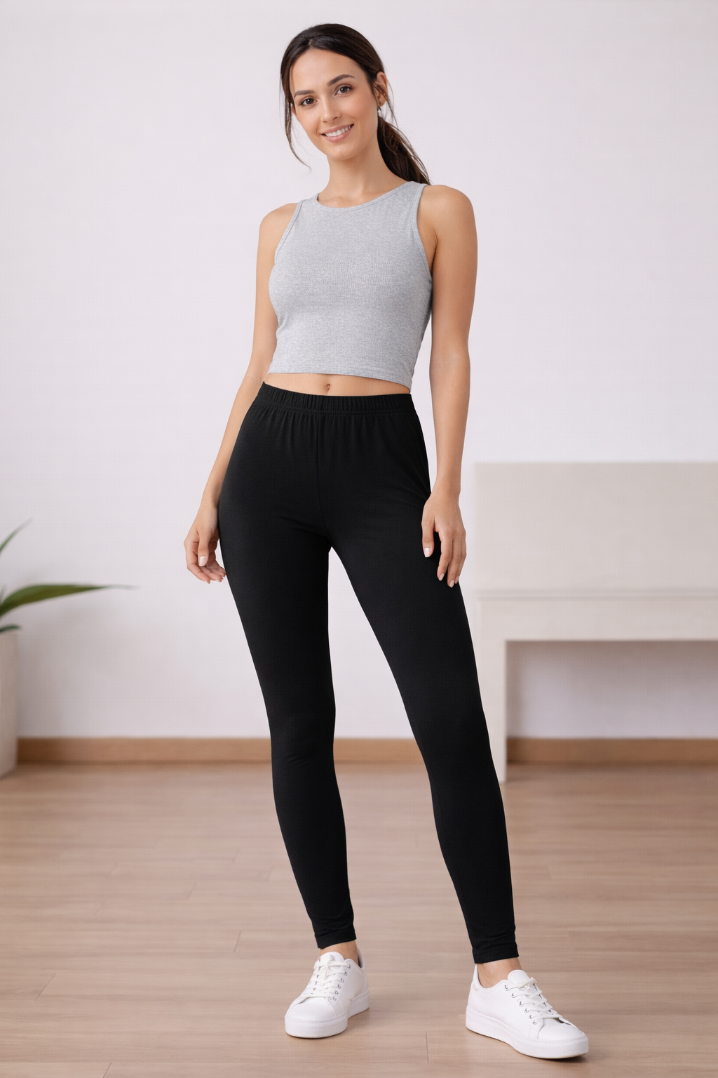 بنطلون ضيق قطني محتشم