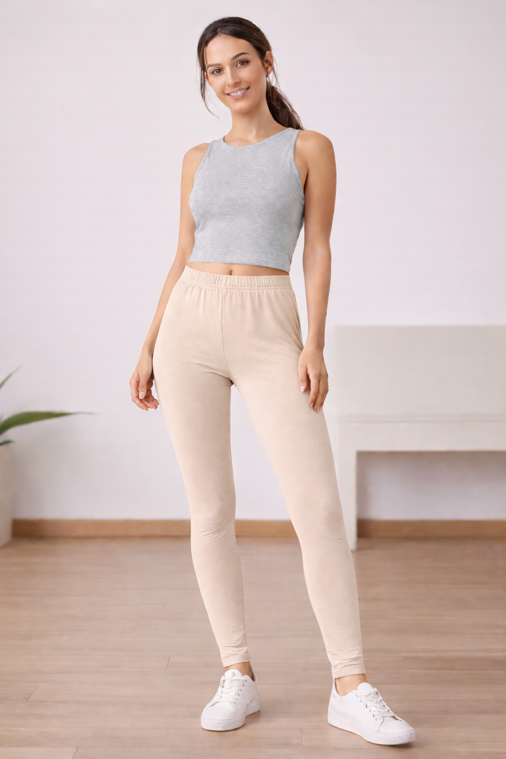 بنطلون ضيق قطني محتشم