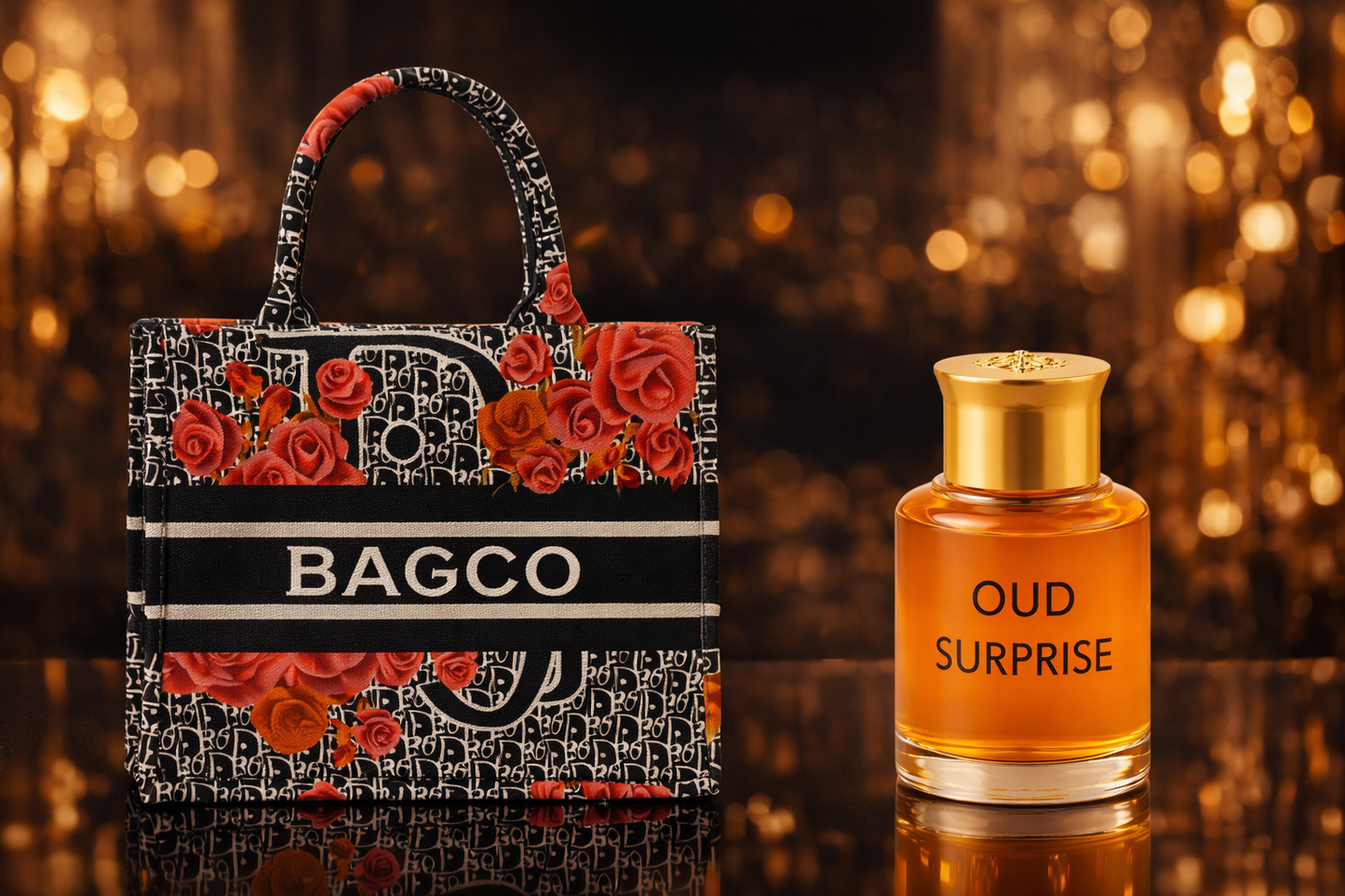 حقيبة تسوق من باجكو مع عطر عود سربرايز 6 مل