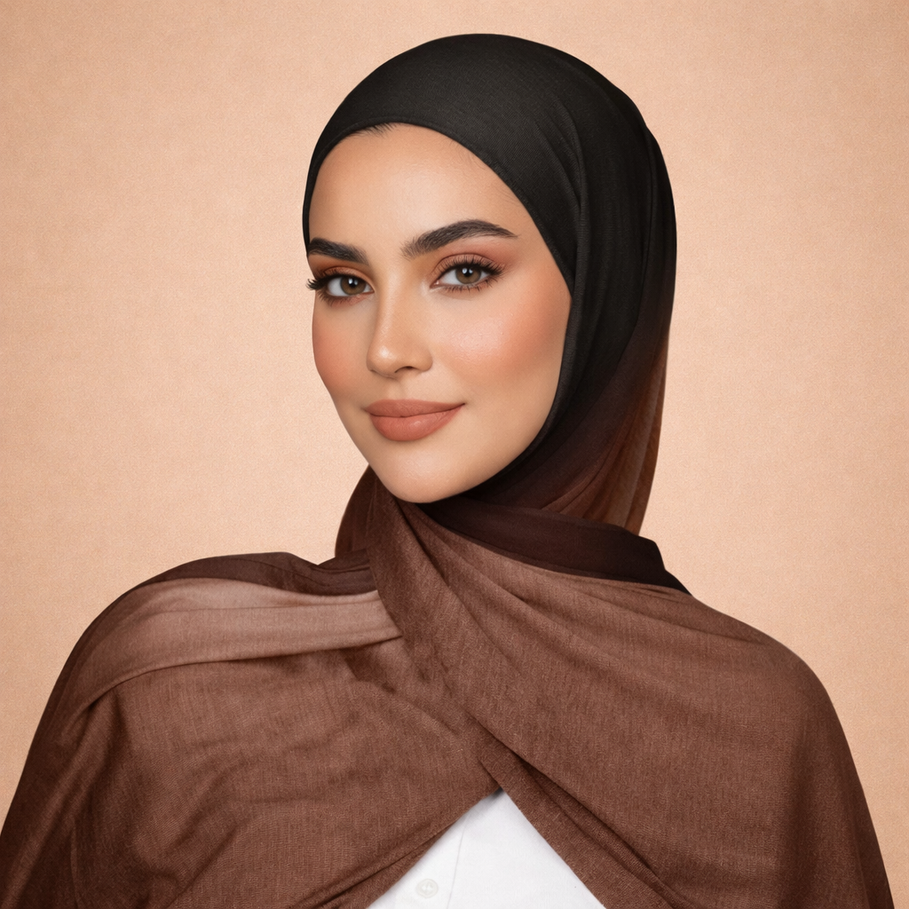 حجاب قطني متدرج الألوان