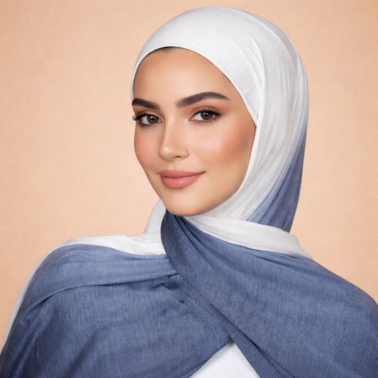 حجاب قطني متدرج الألوان