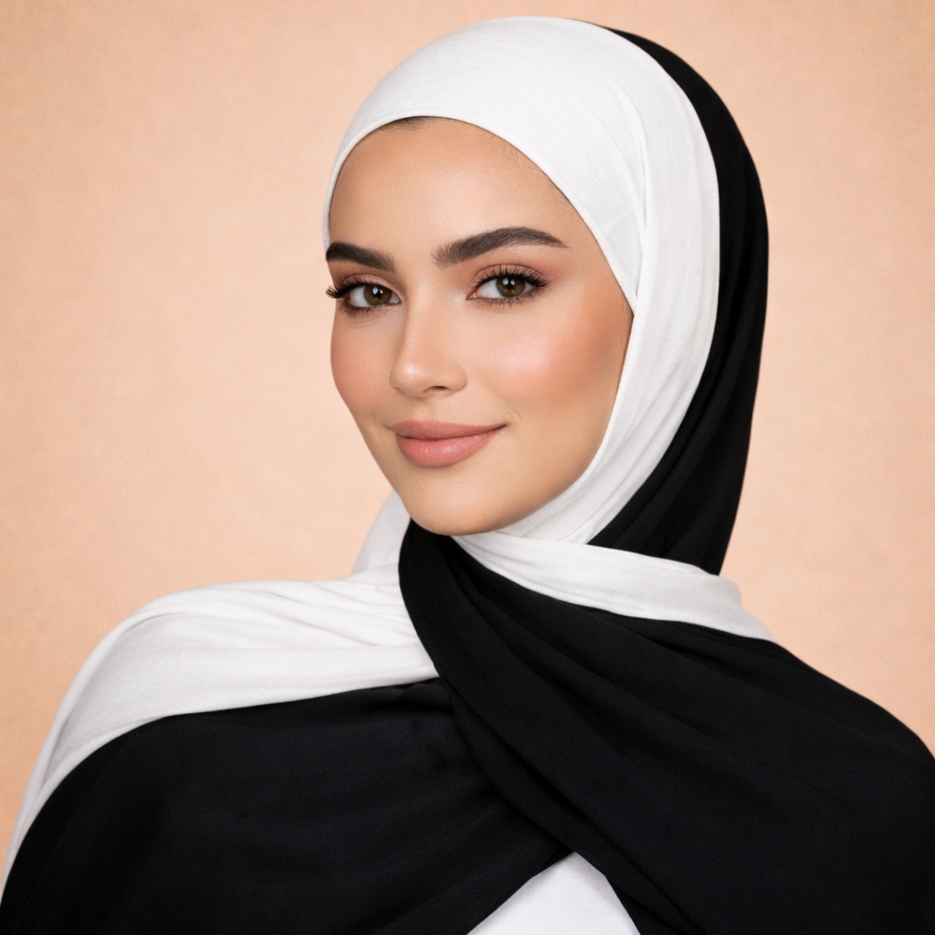 حجاب قطني متدرج الألوان