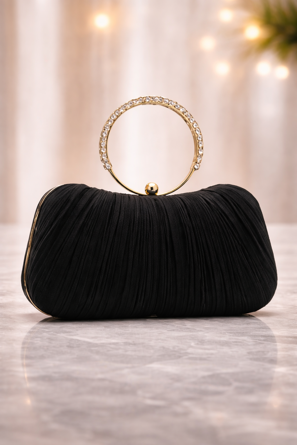 Elegant Pleated Evening Clutch