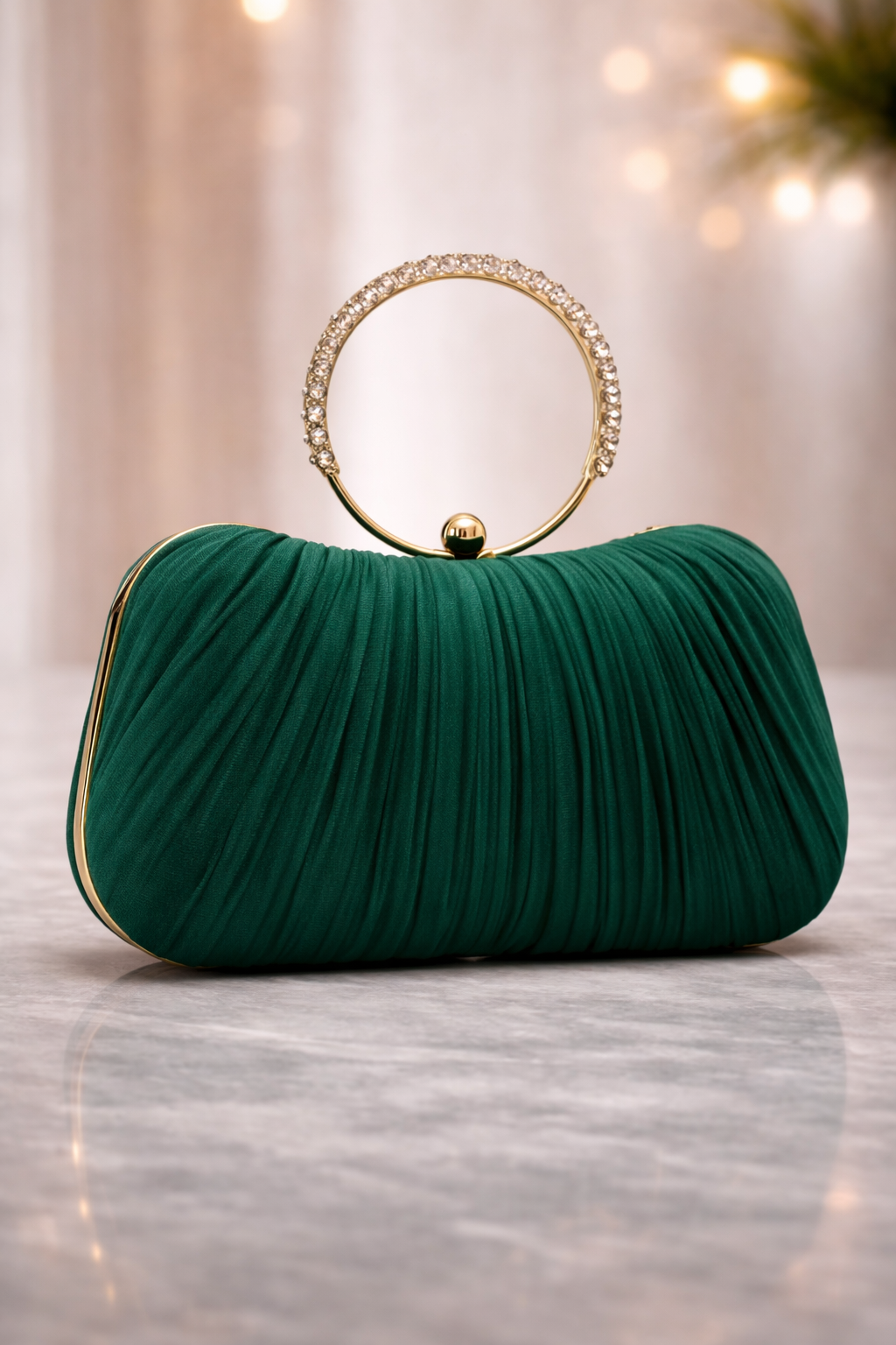 Elegant Pleated Evening Clutch
