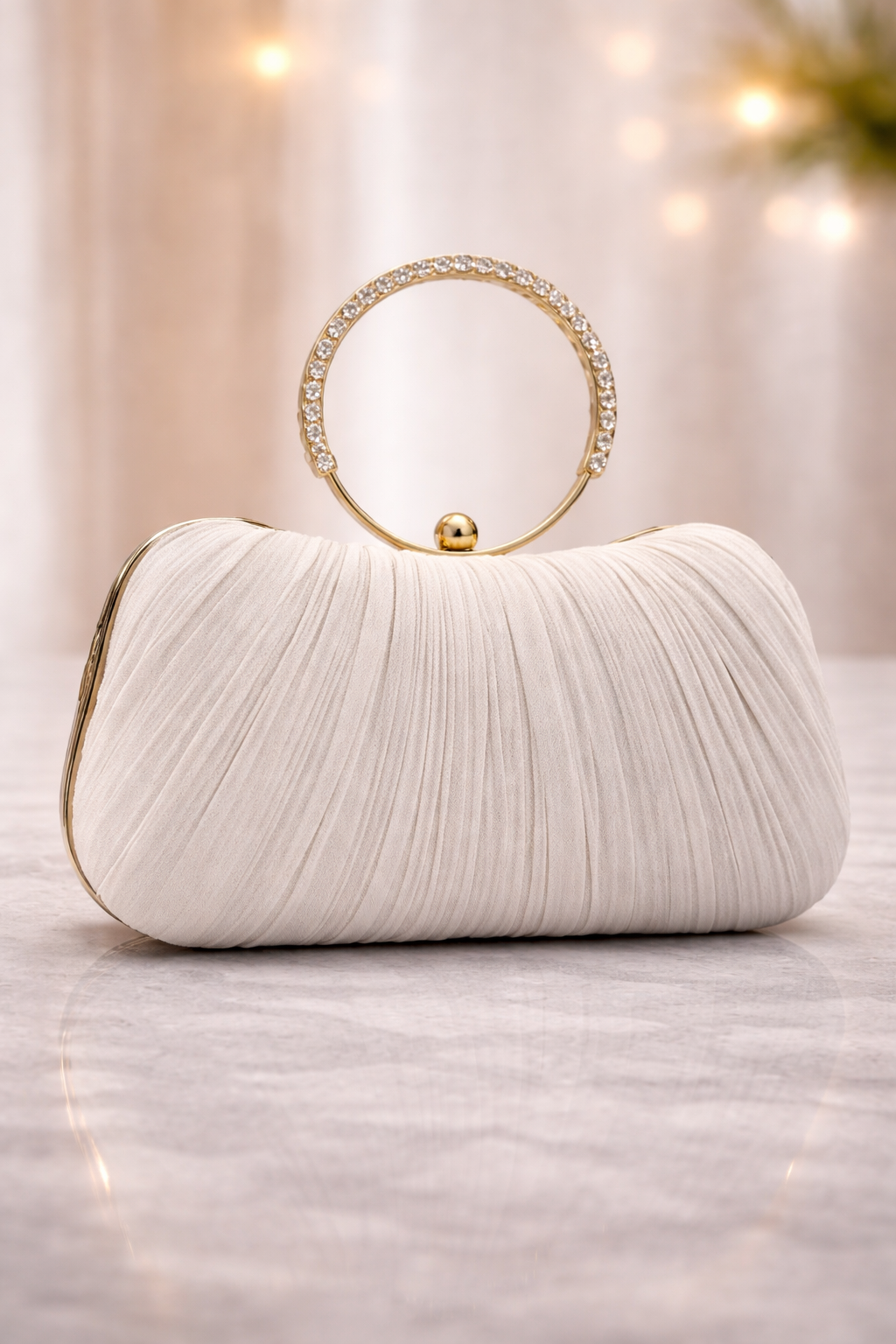 Elegant Pleated Evening Clutch