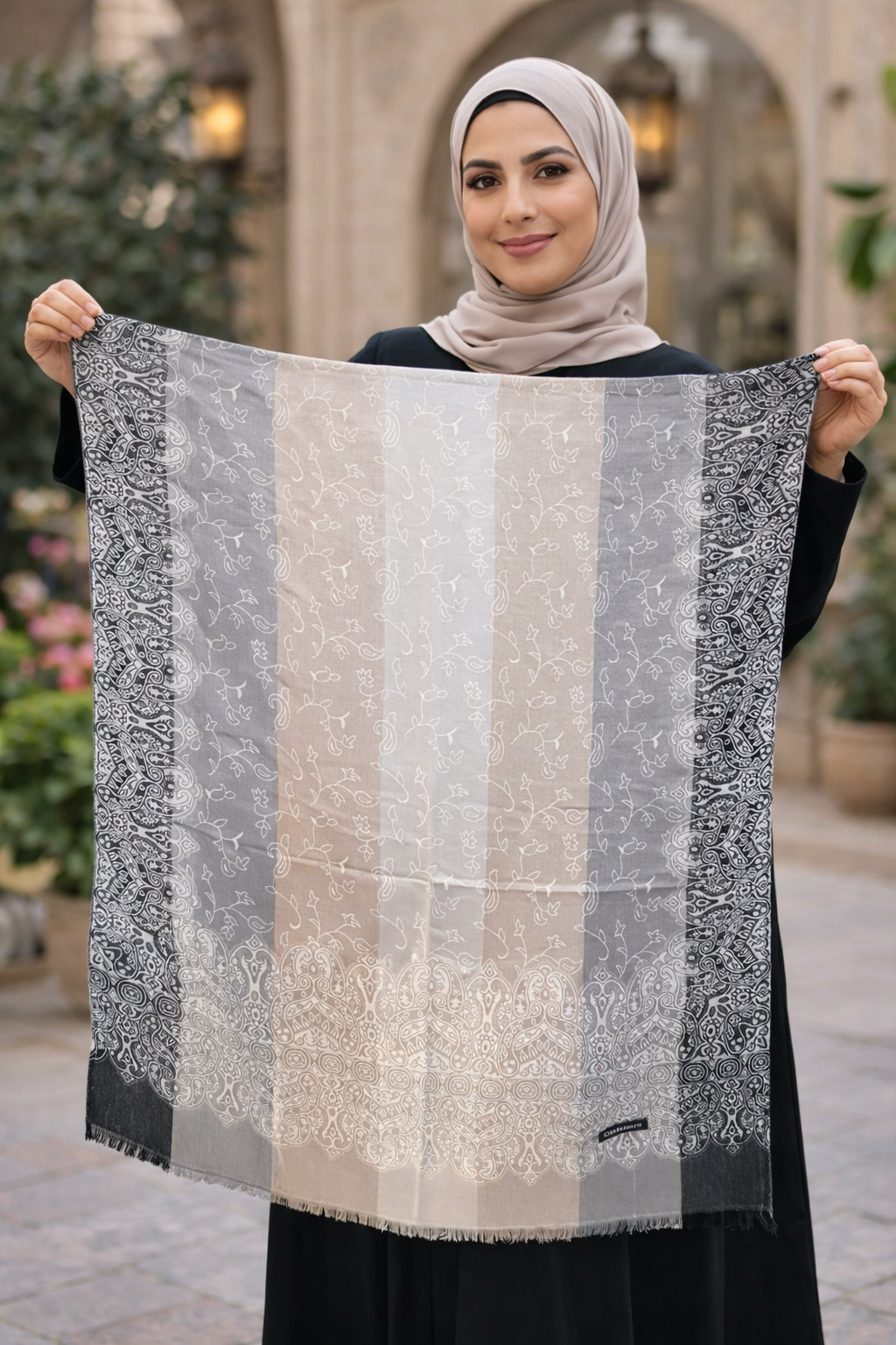 Elegant Patterned Kashmiri Shawl