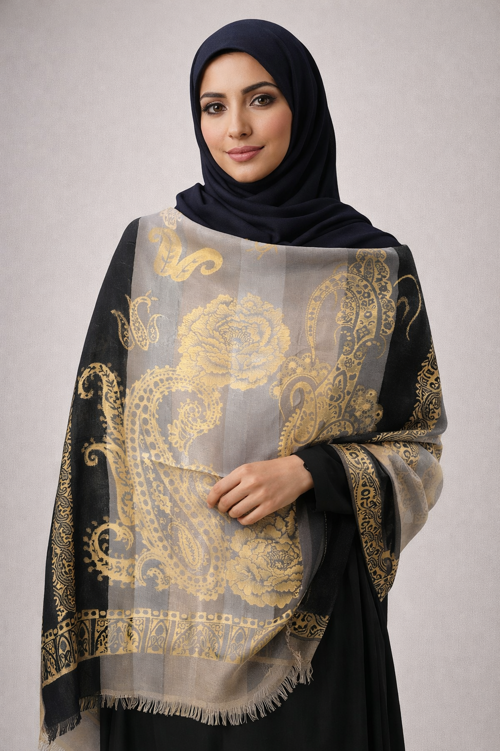 Elegant Patterned Kashmiri Shawl