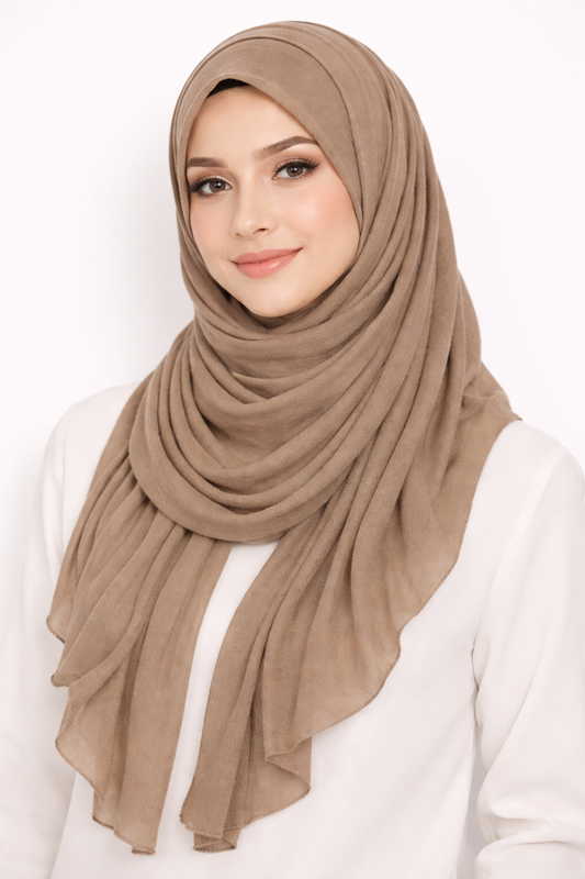 حجاب من الشيفون المجعد