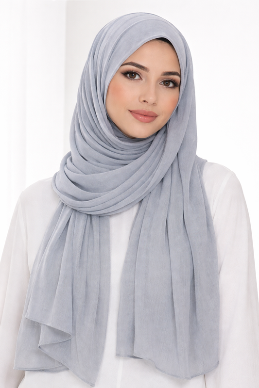 حجاب من الفسكوز المجعد