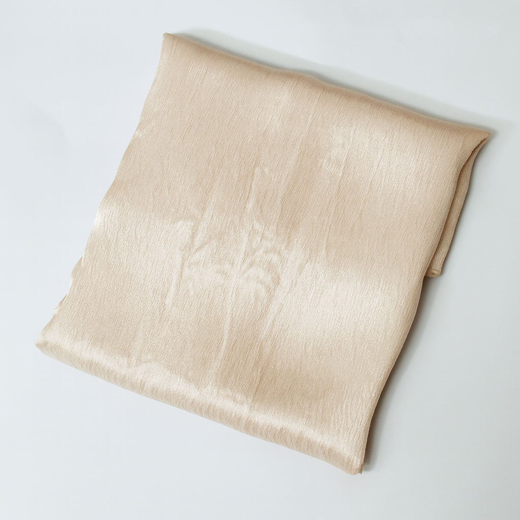 حجاب من الساتان الحريري المجعد