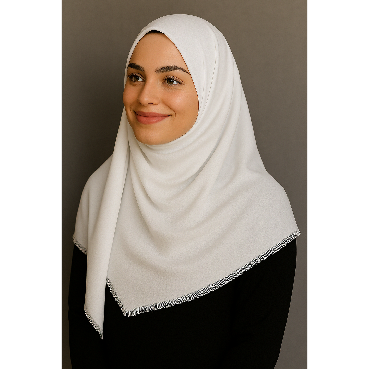 أمة الله أناقة حجاب الكتان 